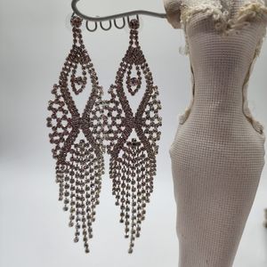 Chandelier Shimmering Crystal Earrings, Glamorous, Stunning, NWT